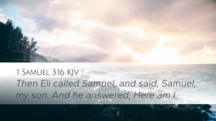 1 Samuel 3:16 Bible Commentary