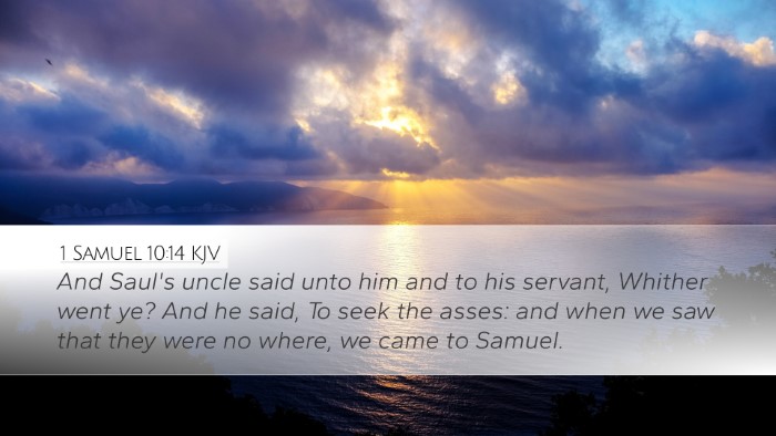 1 Samuel 10:14 Bible Commentary