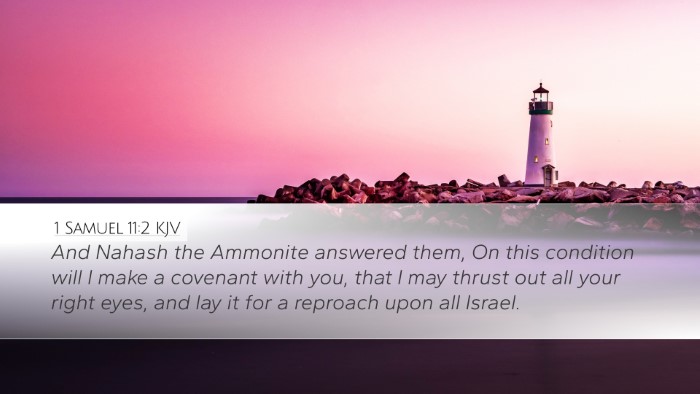 1 Samuel 11:2 Bible Commentary