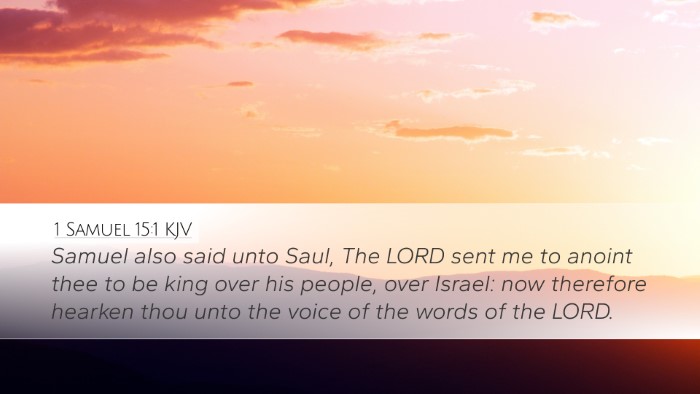 1 Samuel 15:1 Bible Commentary