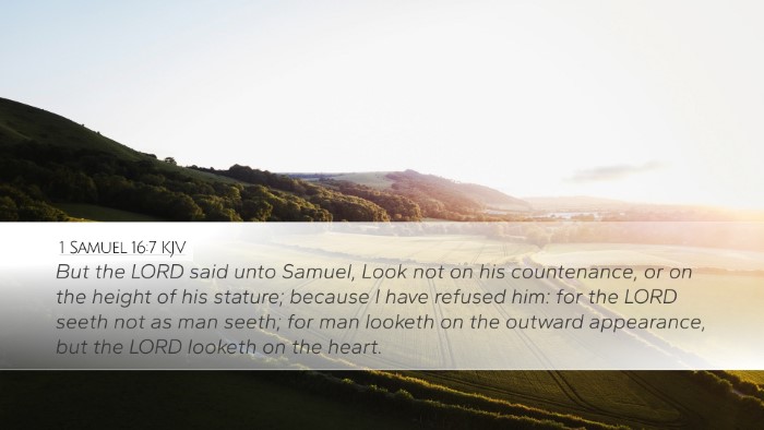 1 Samuel 16:7 Bible Commentary