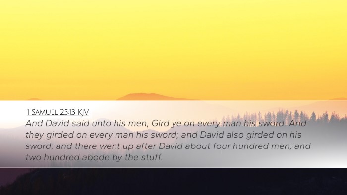 1 Samuel 25:13 Bible Commentary