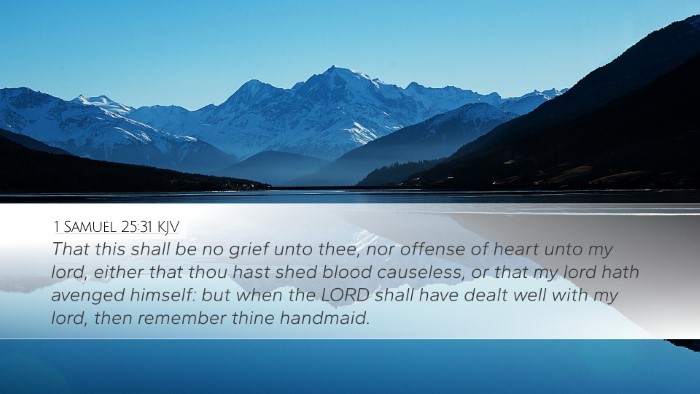 1 Samuel 25:31 Bible Commentary