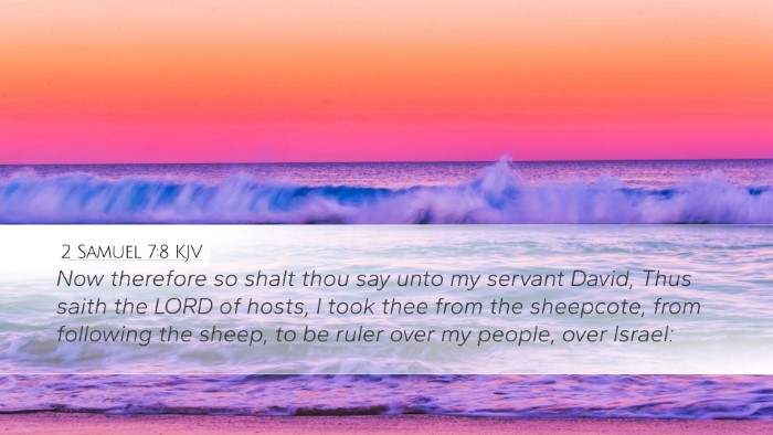 2 Samuel 7:8 Bible Commentary