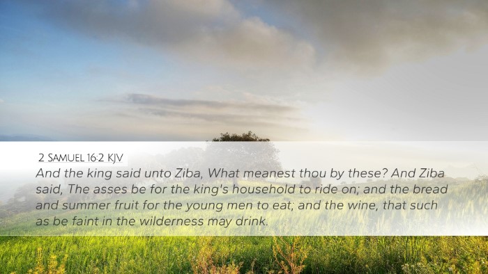 2 Samuel 16:2 Bible Commentary