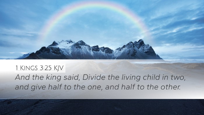 1 Kings 3:25 Bible Commentary