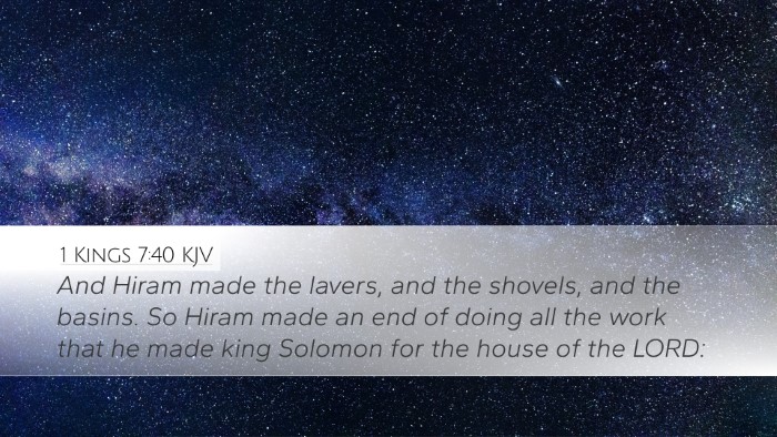 1 Kings 7:40 Bible Commentary