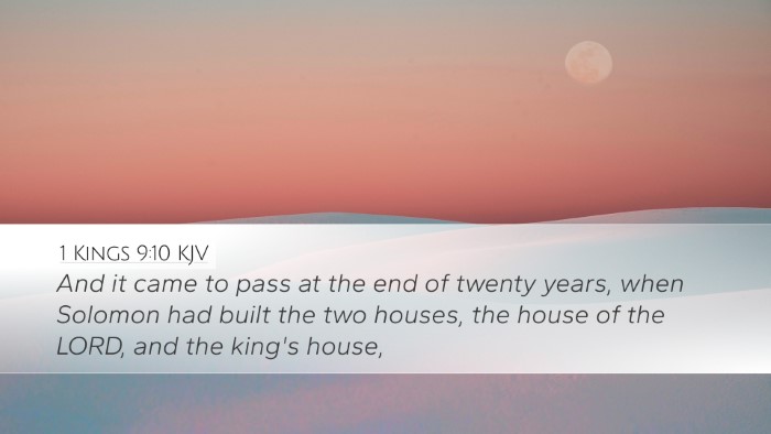 1 Kings 9:10 Bible Commentary