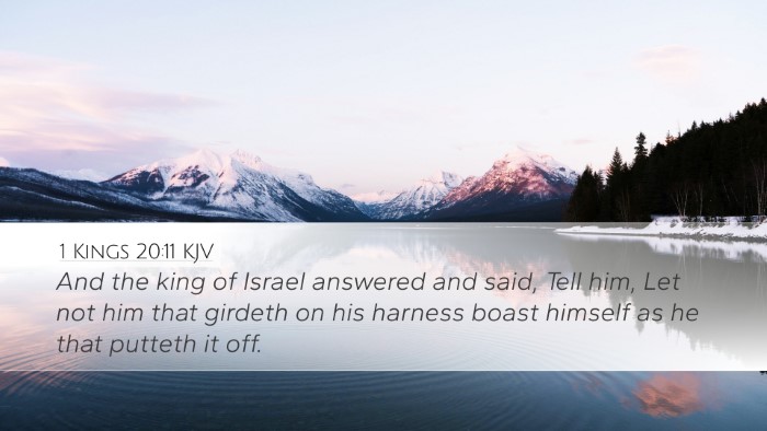 1 Kings 20:11 Bible Commentary