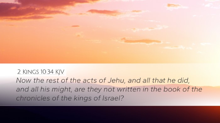 2 Kings 10:34 Bible Commentary