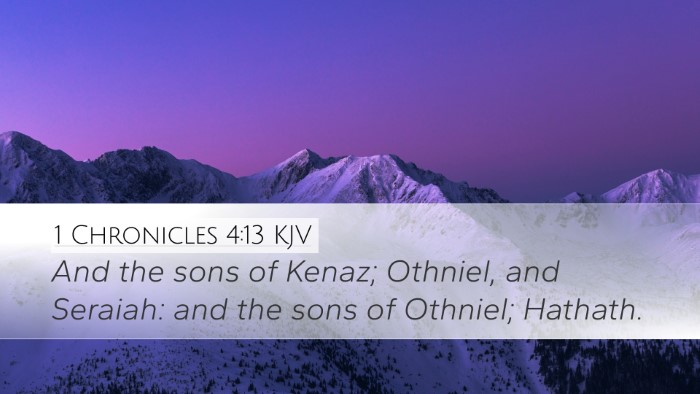 1 Chronicles 4:13 Bible Commentary