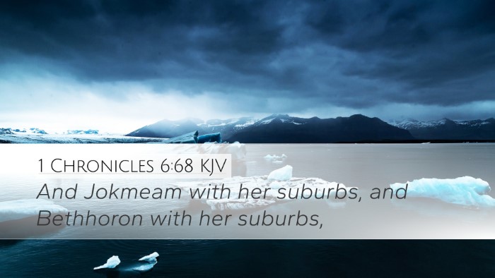 1 Chronicles 6:68 Bible Commentary