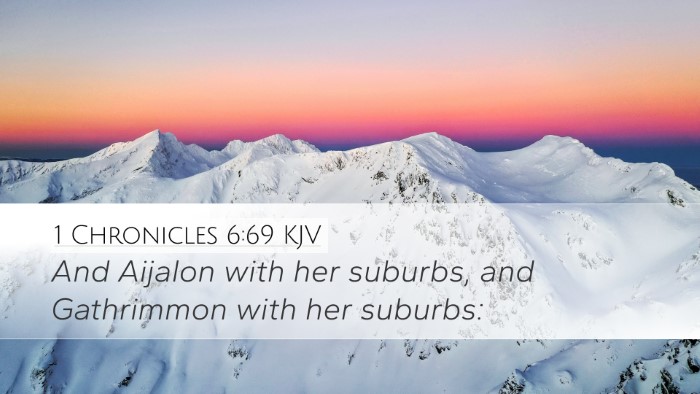 1 Chronicles 6:69 Bible Commentary