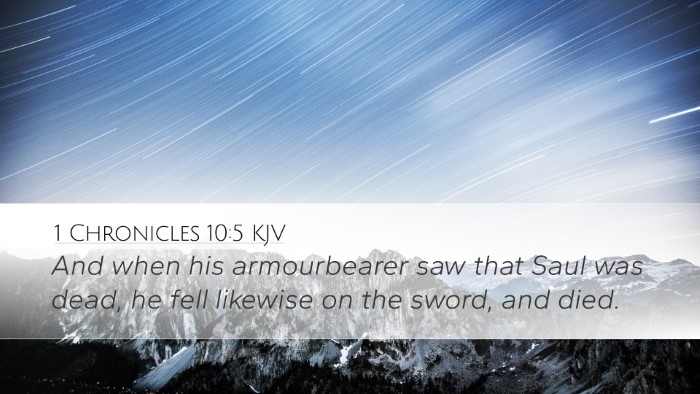 1 Chronicles 10:5 Bible Commentary