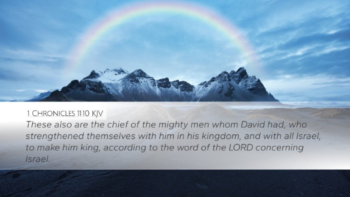 1 Chronicles 11:10 Bible Commentary