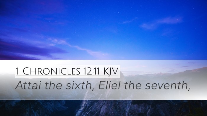 1 Chronicles 12:11 Bible Commentary