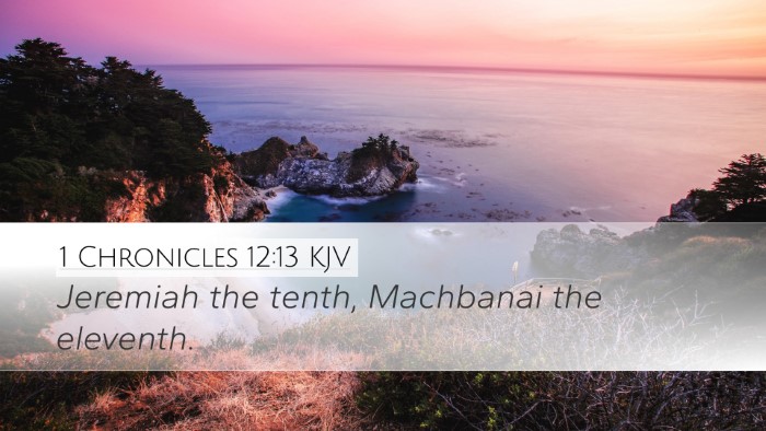 1 Chronicles 12:13 Bible Commentary