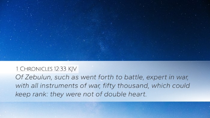 1 Chronicles 12:33 Bible Commentary