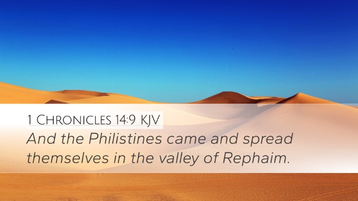 1 Chronicles 14:9 Bible Commentary