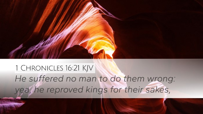 1 Chronicles 16:21 Bible Commentary