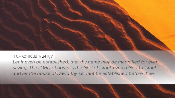 1 Chronicles 17:24 Bible Commentary