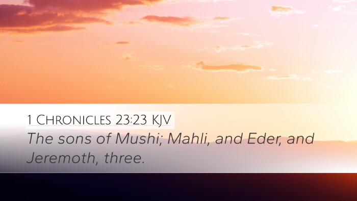 1 Chronicles 23:23 Bible Commentary