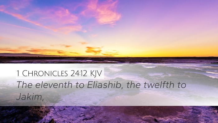 1 Chronicles 24:12 Bible Commentary