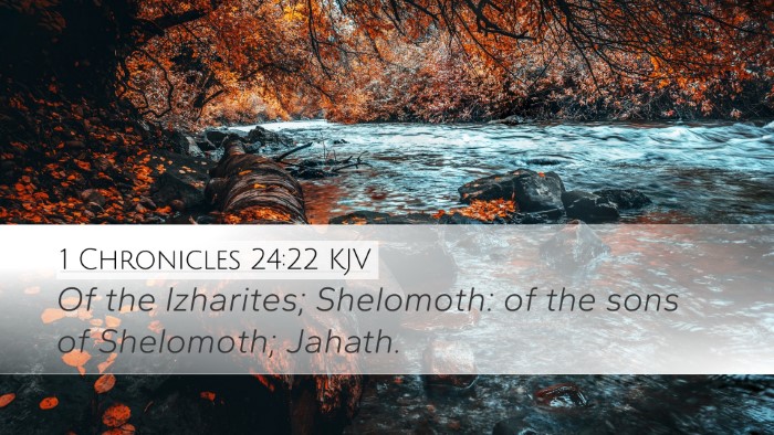 1 Chronicles 24:22 Bible Commentary