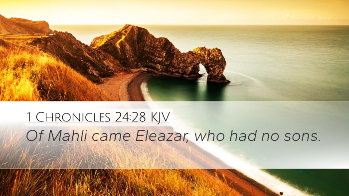 1 Chronicles 24:28 Bible Commentary