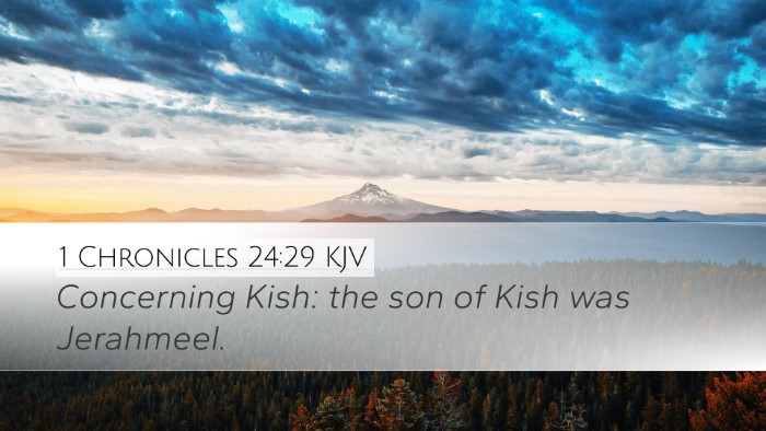 1 Chronicles 24:29 Bible Commentary