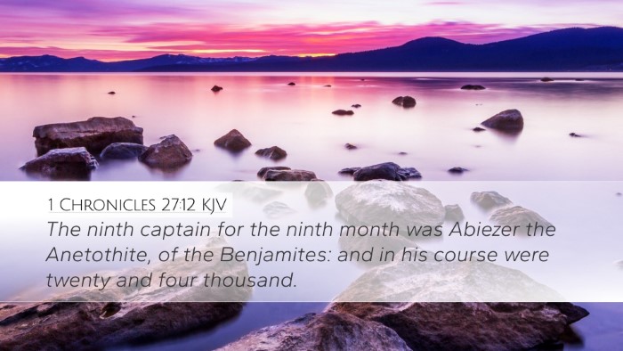 1 Chronicles 27:12 Bible Commentary