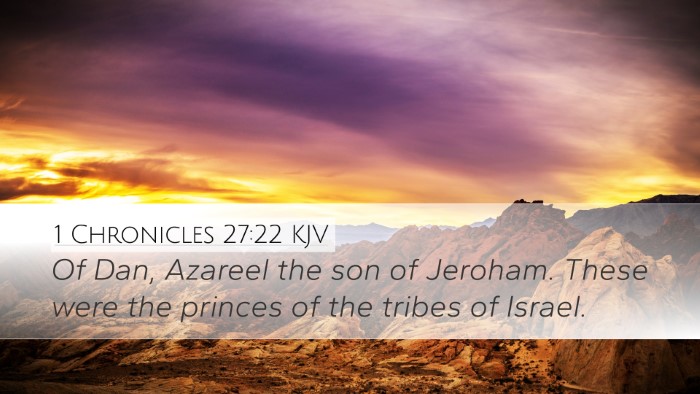 1 Chronicles 27:22 Bible Commentary