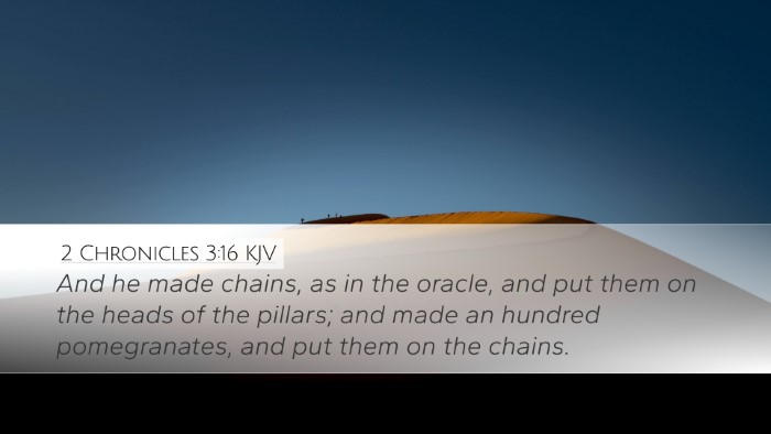 2 Chronicles 3:16 Bible Commentary