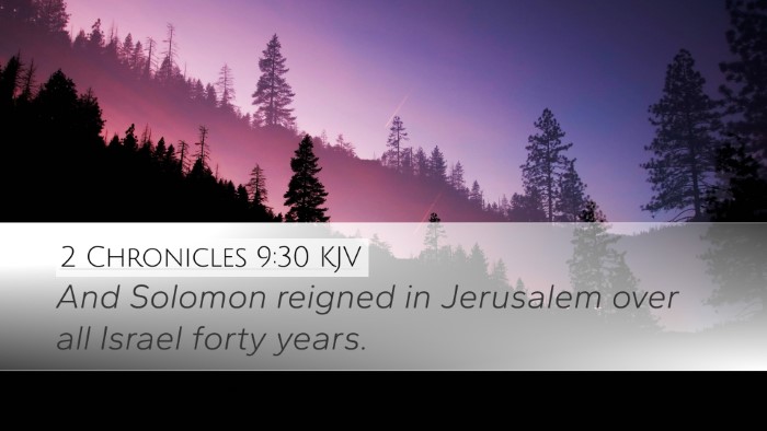 2 Chronicles 9:30 Bible Commentary