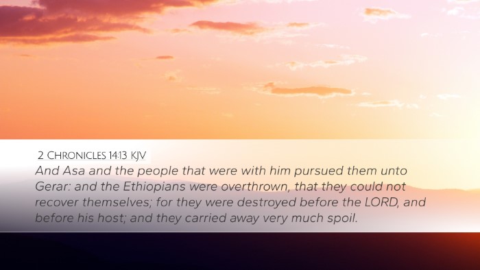 2 Chronicles 14:13 Bible Commentary