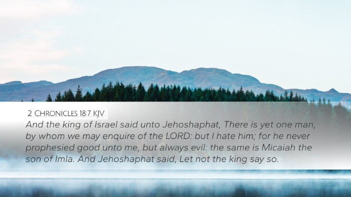 2 Chronicles 18:7 Bible Commentary