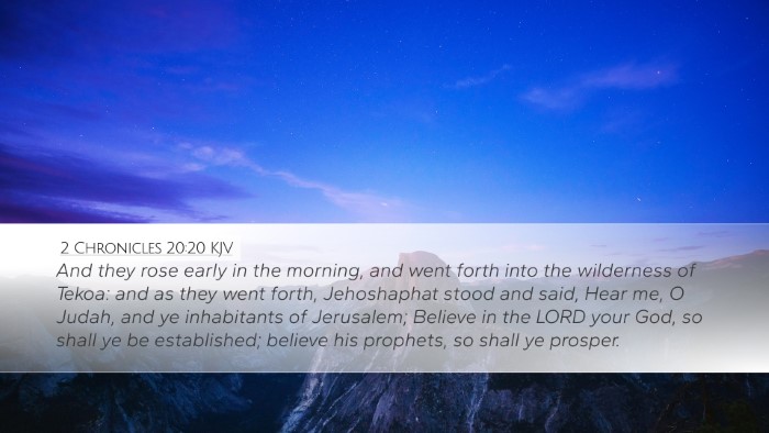 2 Chronicles 20:20 Bible Commentary