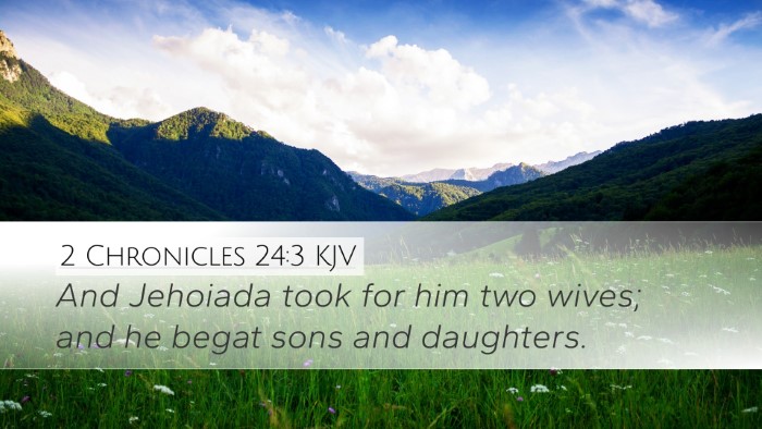 2 Chronicles 24:3 Bible Commentary