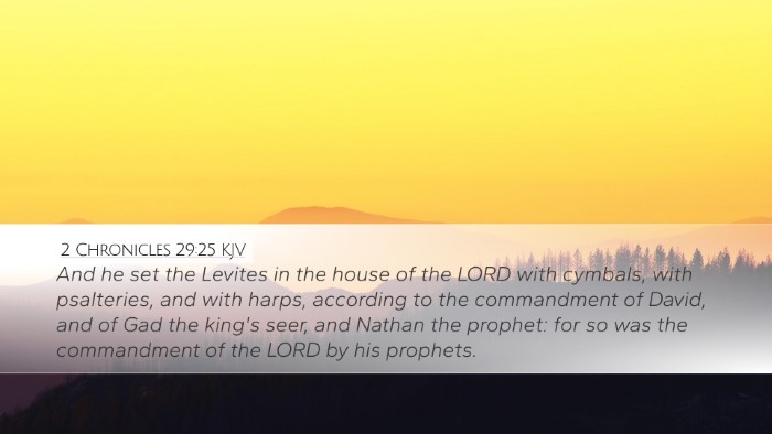 2 Chronicles 29:25 Bible Commentary