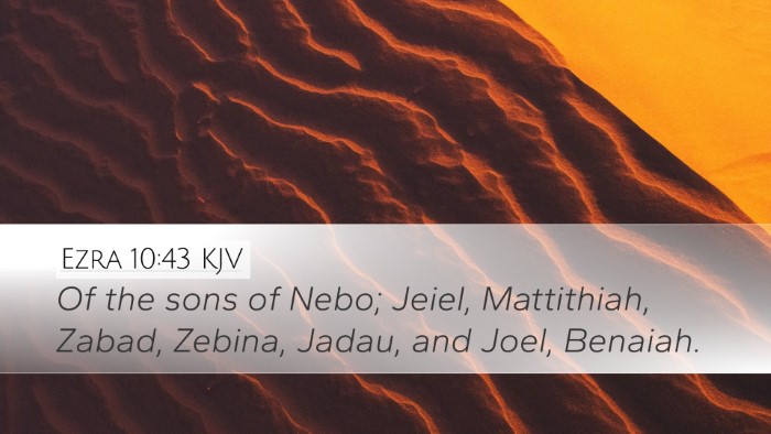 Ezra 10:43 Bible Commentary