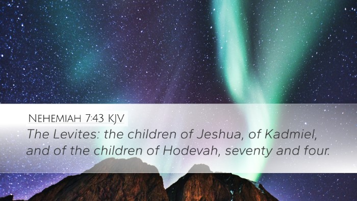 Nehemiah 7:43 Bible Commentary