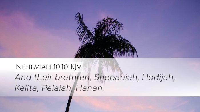 Nehemiah 10:10 Bible Commentary