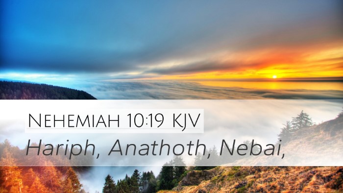 Nehemiah 10:19 Bible Commentary