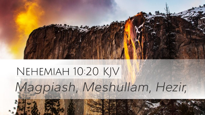 Nehemiah 10:20 Bible Commentary