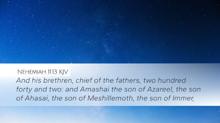 Nehemiah 11:13 Bible Commentary