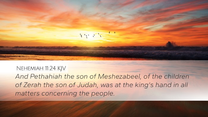 Nehemiah 11:24 Bible Commentary