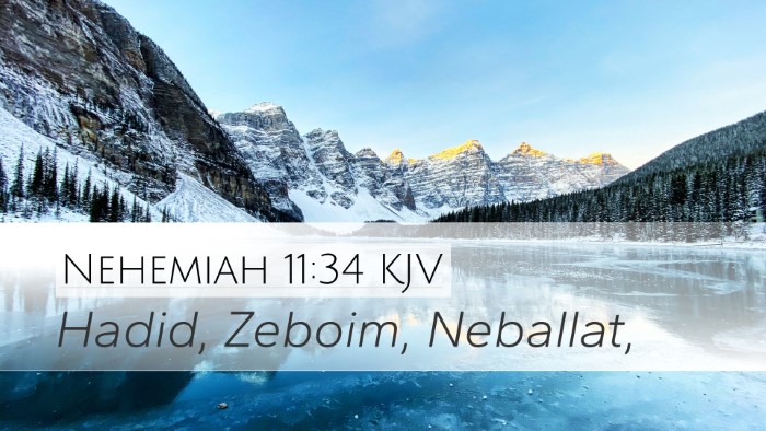 Nehemiah 11:34 Bible Commentary