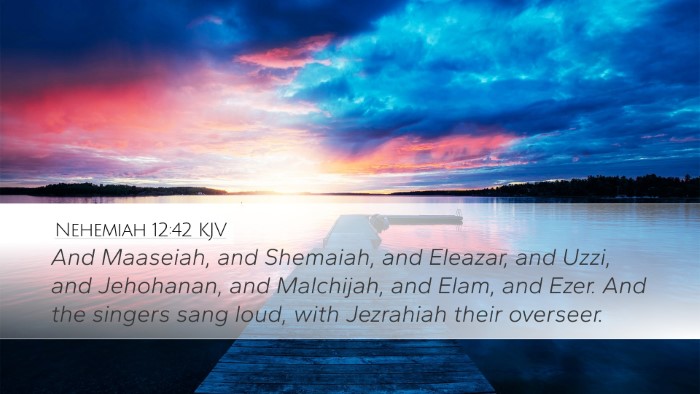 Nehemiah 12:42 Bible Commentary