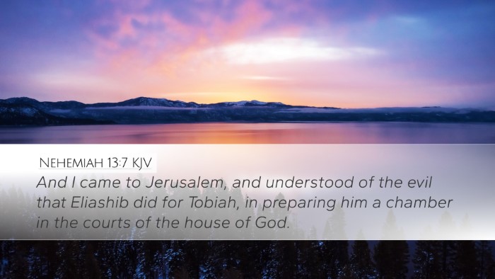 Nehemiah 13:7 Bible Commentary