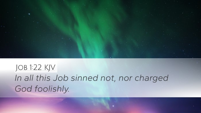 Job 1:22 Bible Commentary